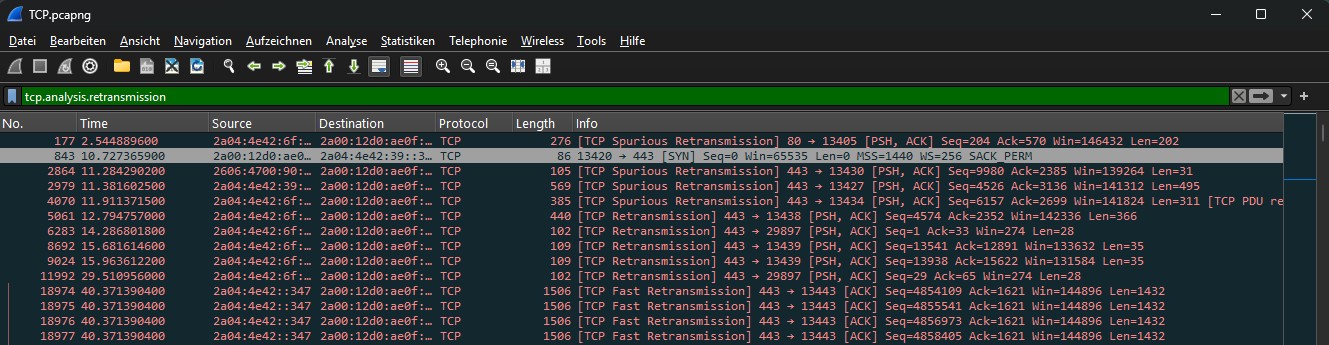 Filter tcp.analysis.retransmission
