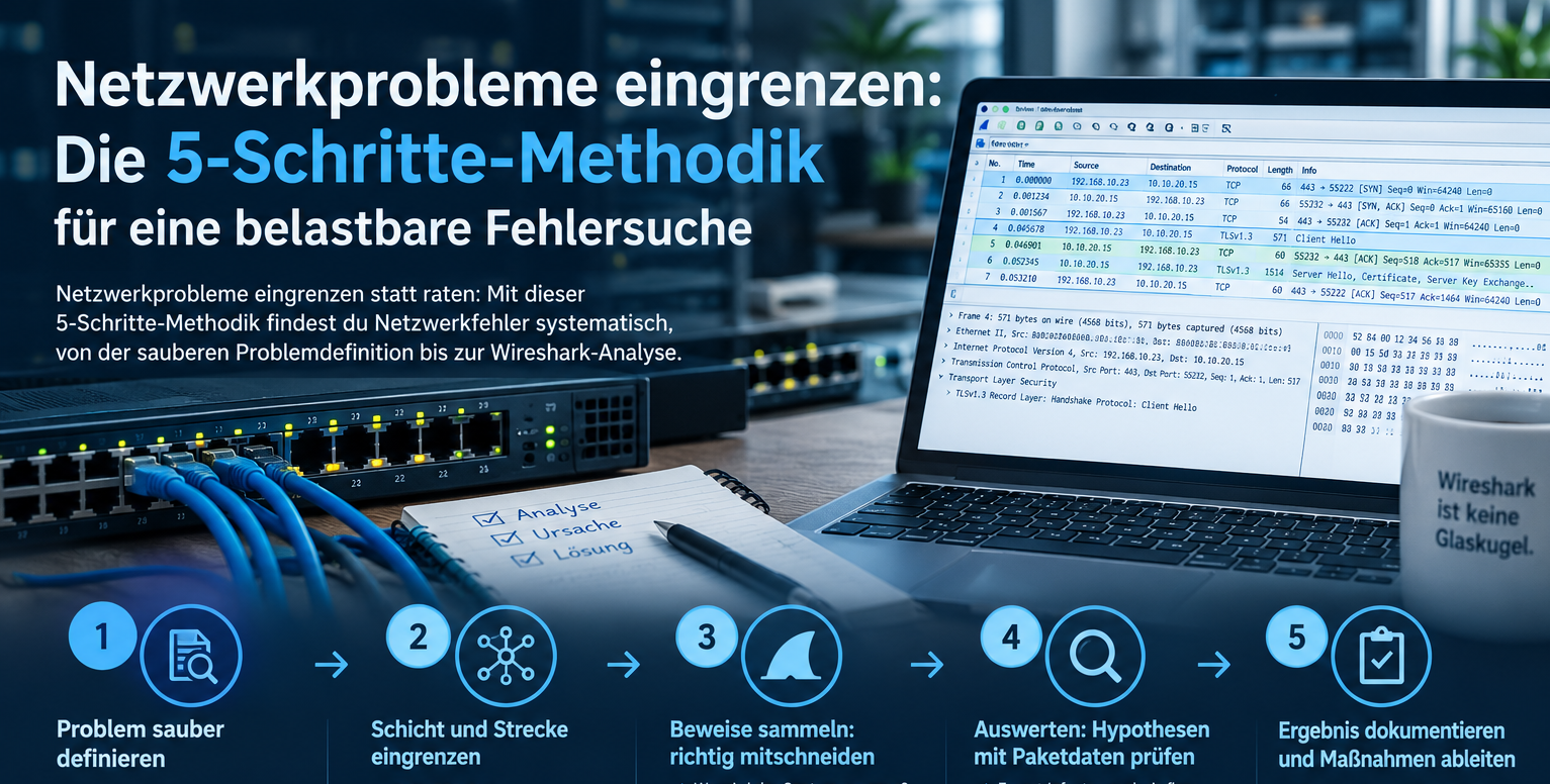 Netzwerkprobleme eingrenzen: Die 5-Schritte-Methodik für eine belastbare Fehlersuche