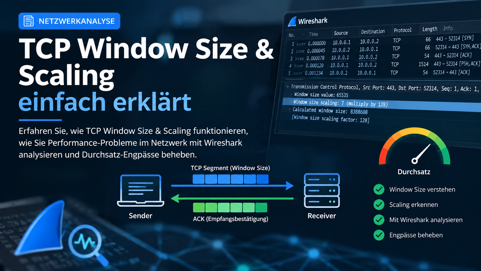 Beitragsbild TCP Window Size & Scaling einfach erklärt